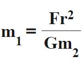 The law of universal gravitation. The mass of the second object.